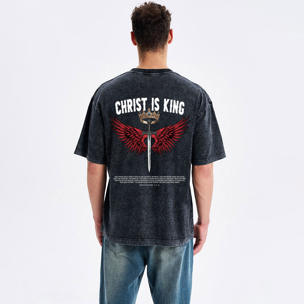 Christ Is King Christian Washed T-Shirt