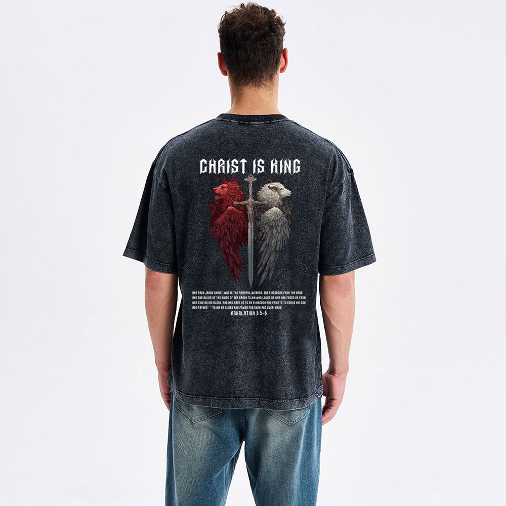 Christ Is King Christian Washed T-Shirt