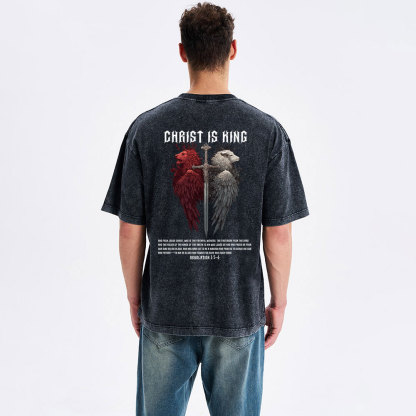 Christ Is King Christian Washed T-Shirt