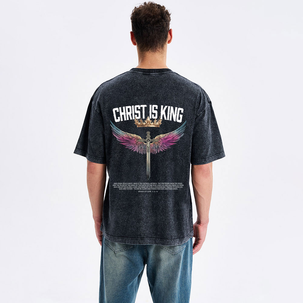 Christ Is King Christian Washed T-Shirt