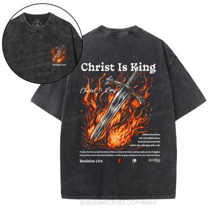 Christ Is King Christian Washed T-Shirt