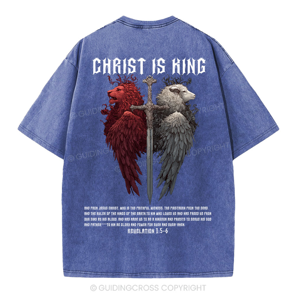 Christ Is King Christian Washed T-Shirt