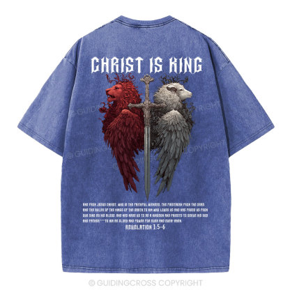Christ Is King Christian Washed T-Shirt