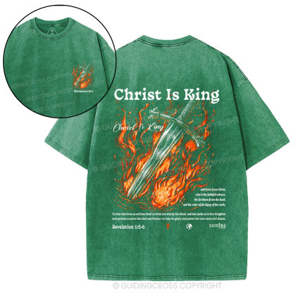 Christ Is King Christian Washed T-Shirt