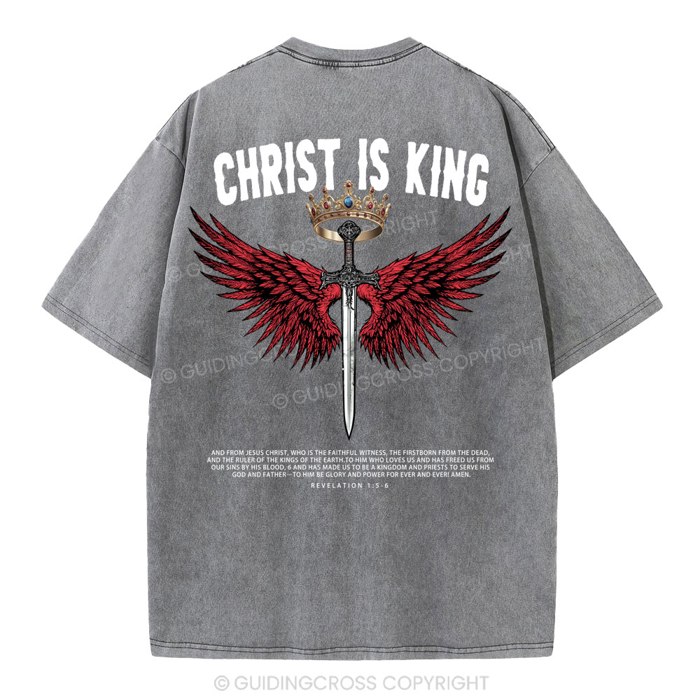 Christ Is King Christian Washed T-Shirt