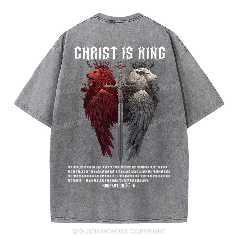 Christ Is King Christian Washed T-Shirt