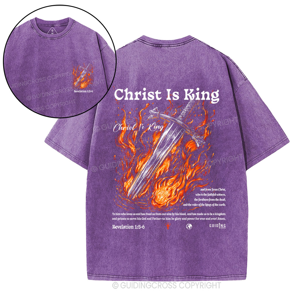 Christ Is King Christian Washed T-Shirt