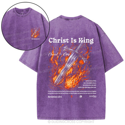 Christ Is King Christian Washed T-Shirt