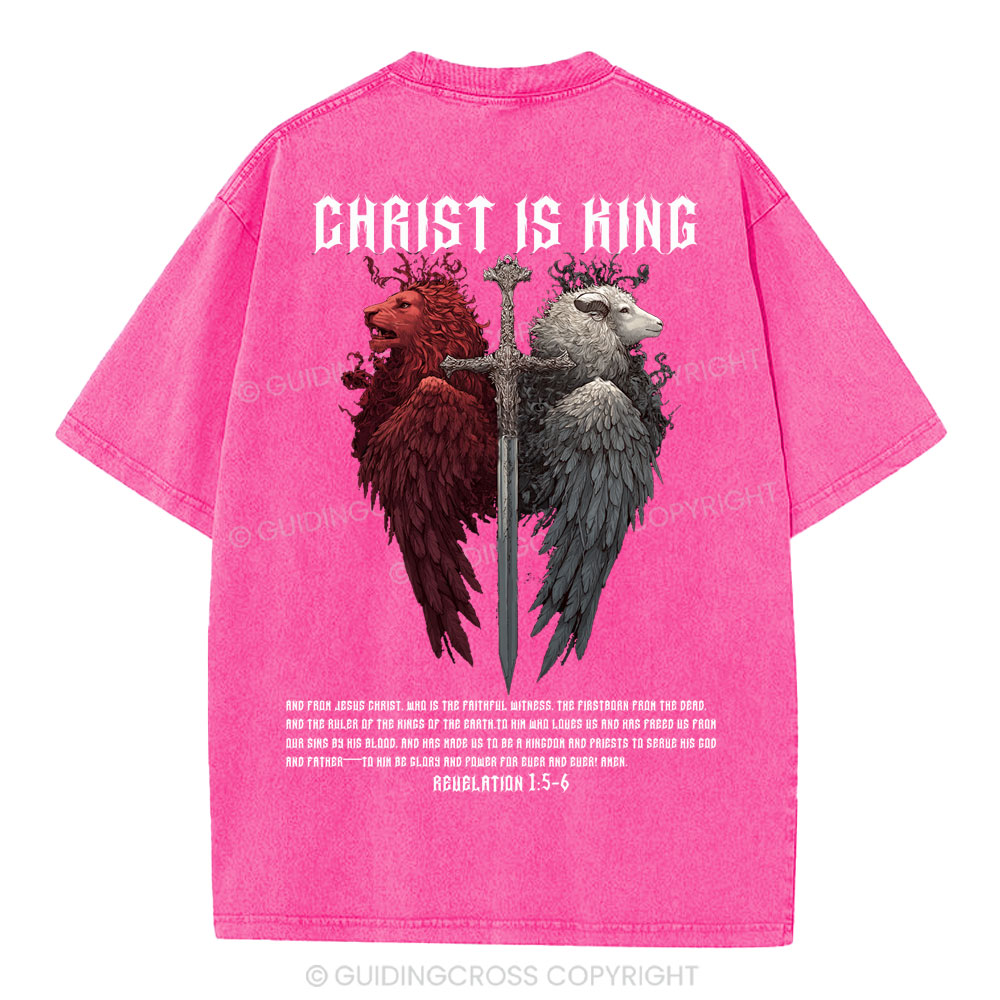 Christ Is King Christian Washed T-Shirt