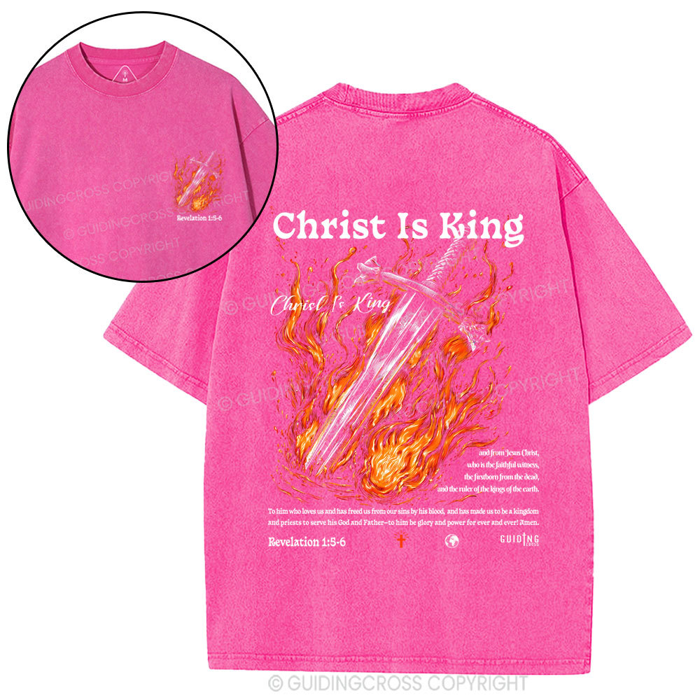 Christ Is King Christian Washed T-Shirt