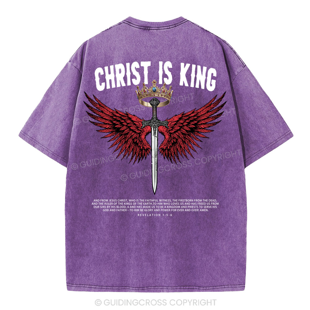 Christ Is King Christian Washed T-Shirt