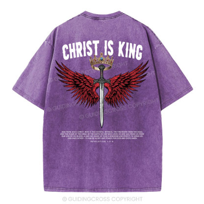 Christ Is King Christian Washed T-Shirt