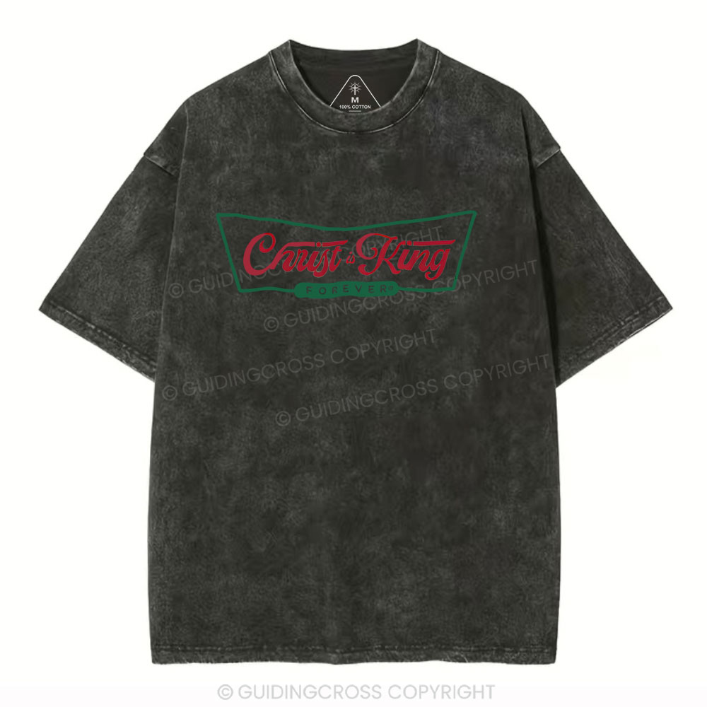 Christ Is King Christian Washed T-Shirt
