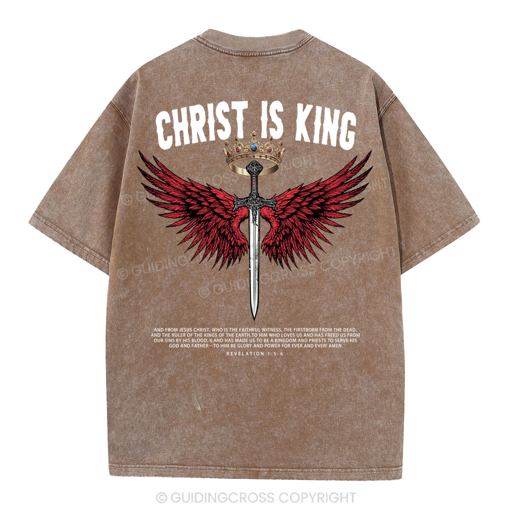 Christ Is King Christian Washed T-Shirt