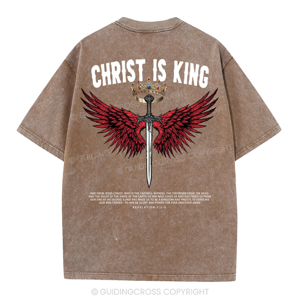 Christ Is King Christian Washed T-Shirt