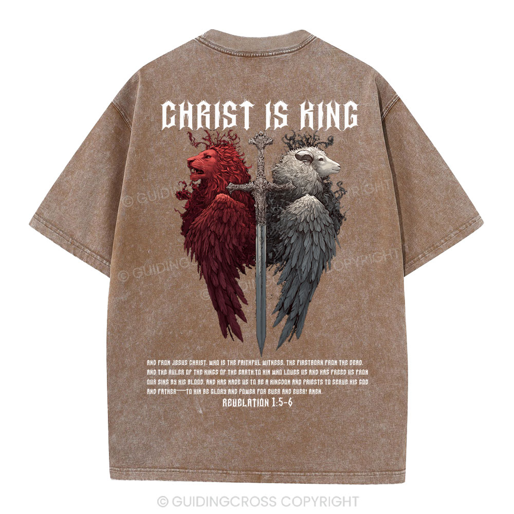 Christ Is King Christian Washed T-Shirt