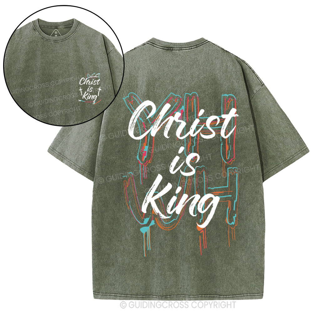 Christ Is King Christian Washed T-Shirt