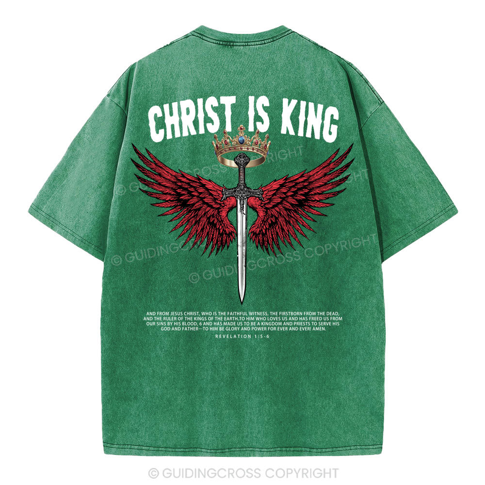 Christ Is King Christian Washed T-Shirt