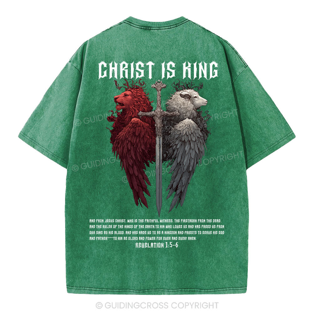 Christ Is King Christian Washed T-Shirt