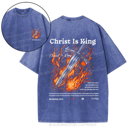 Christ Is King Christian Washed T-Shirt