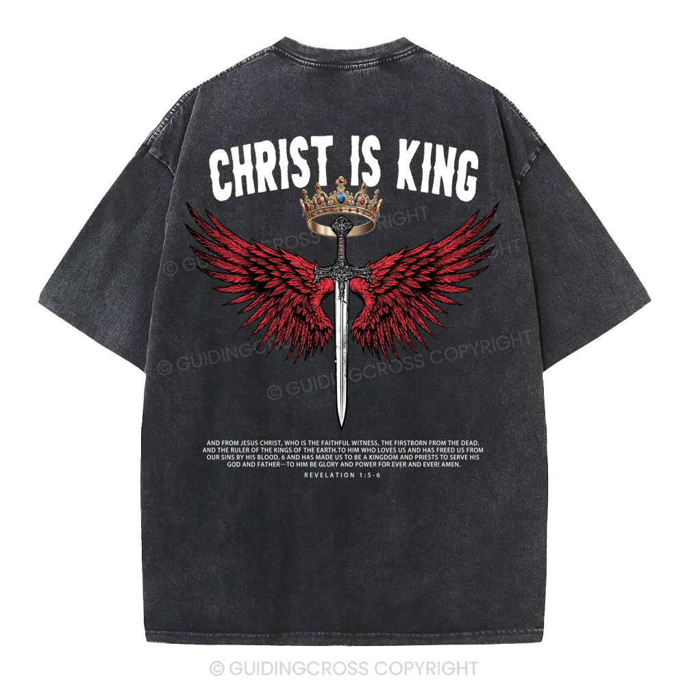 Christ Is King Christian Washed T-Shirt