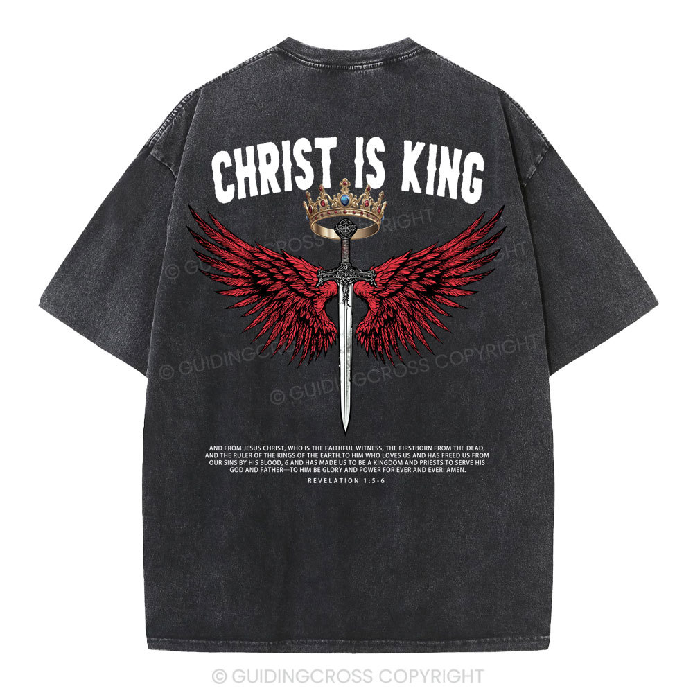 Christ Is King Christian Washed T-Shirt