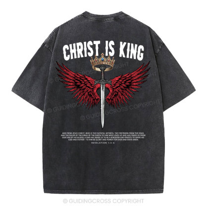 Christ Is King Christian Washed T-Shirt