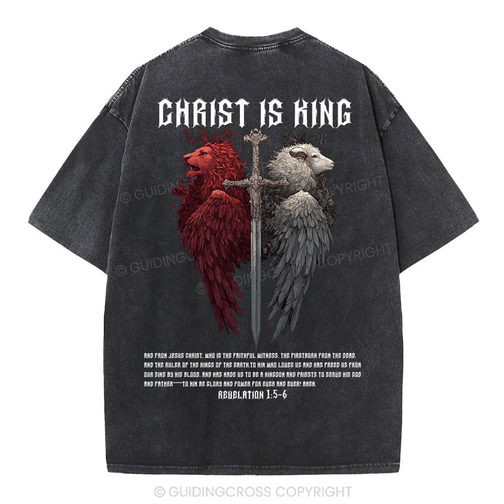 Christ Is King Christian Washed T-Shirt