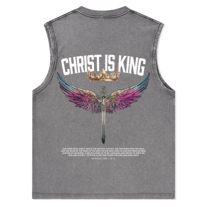 Christ Is King Christian Washed Tank Top