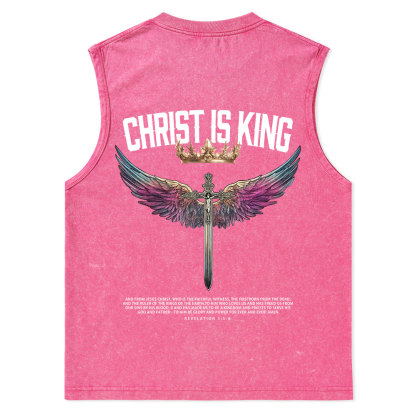 Christ Is King Christian Washed Tank Top
