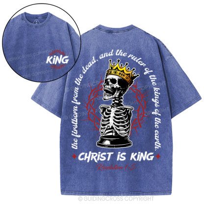 Christ Is King Christian washed T-Shirt