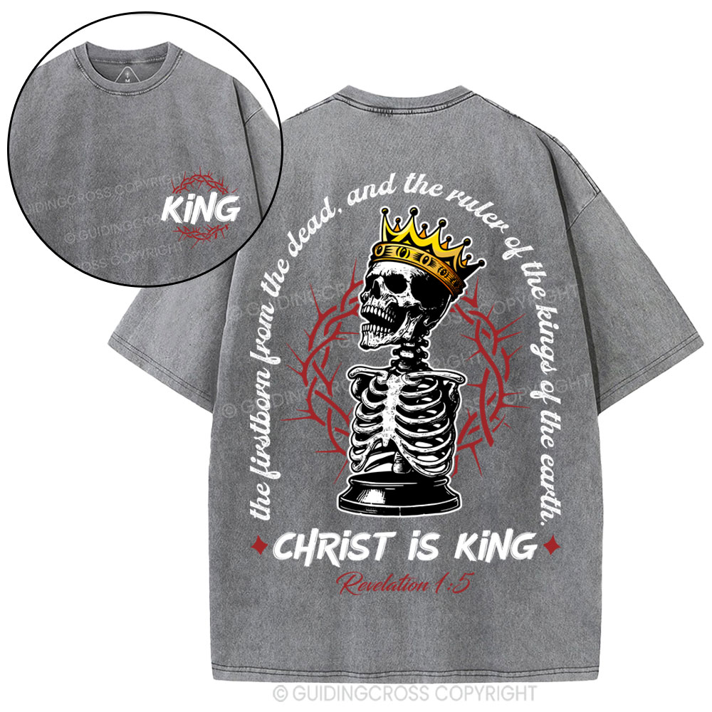 Christ Is King Christian washed T-Shirt