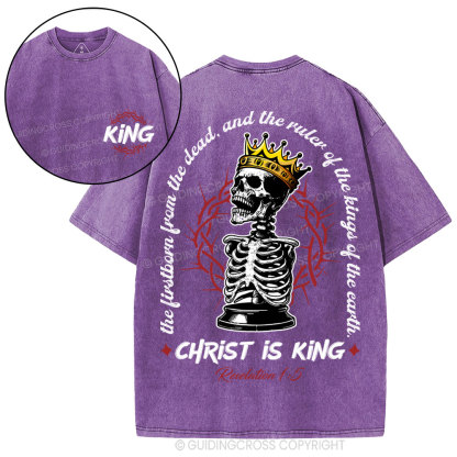 Christ Is King Christian washed T-Shirt