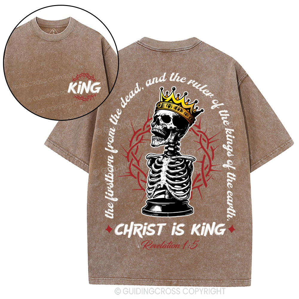Christ Is King Christian washed T-Shirt