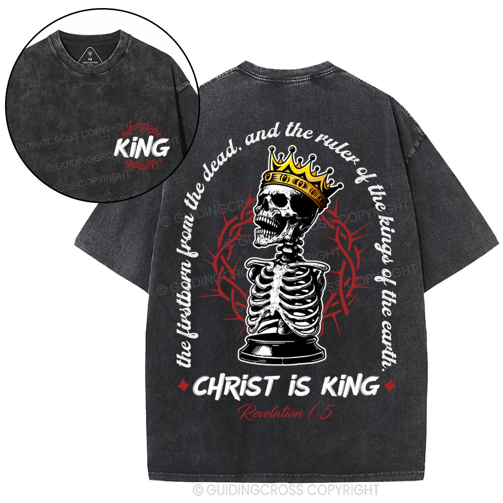 Christ Is King Christian washed T-Shirt