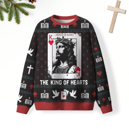 Jesus Is King Furry Christian Lightweight Sweater