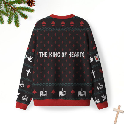 Jesus Is King Furry Christian Lightweight Sweater