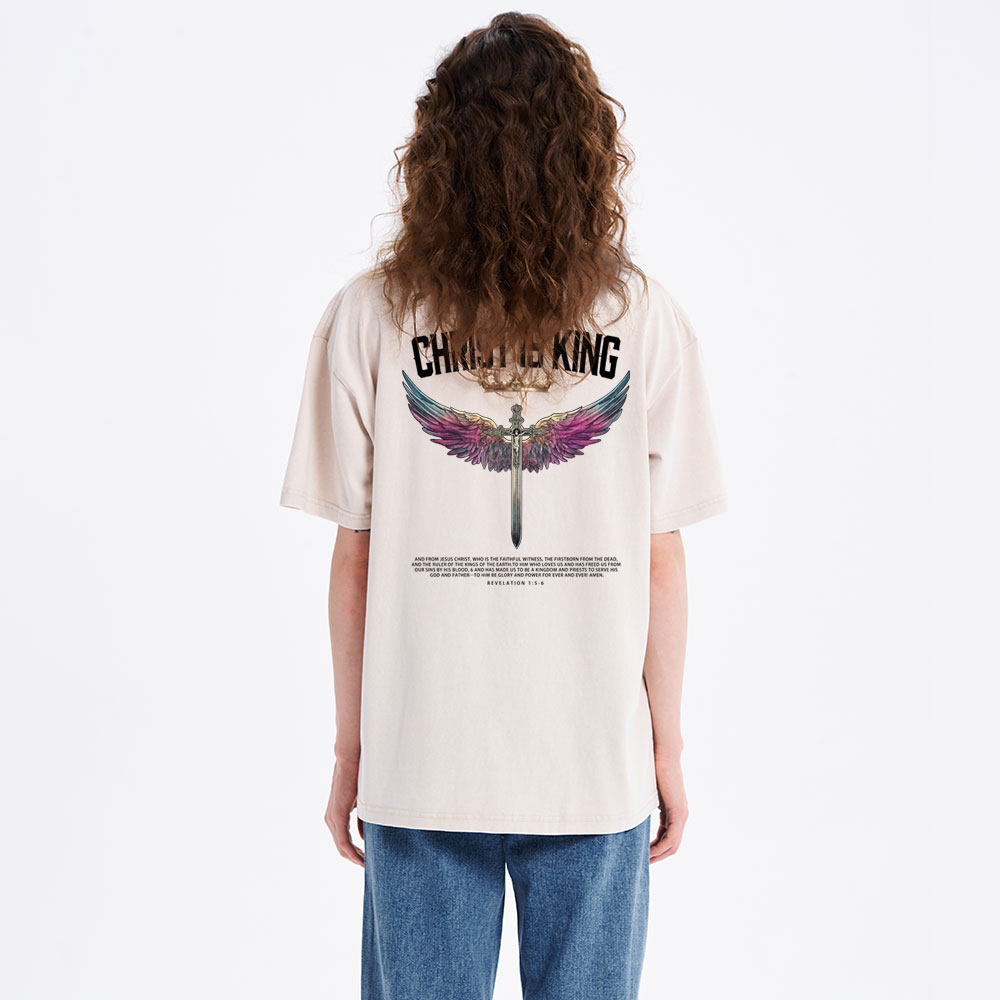 Christ Is King Christian Washed T-Shirt