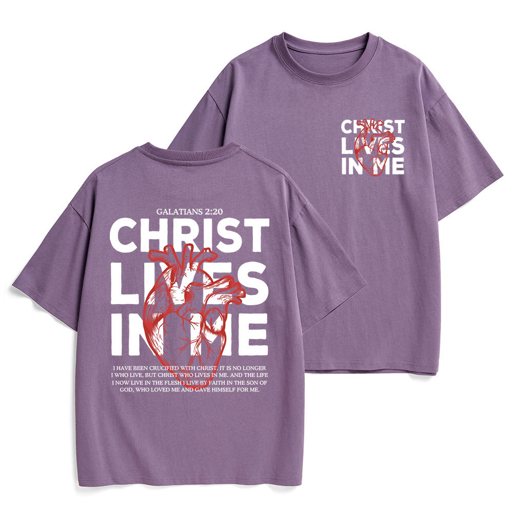 Christ Lives In Me Christian Heavy Cotton T-Shirt