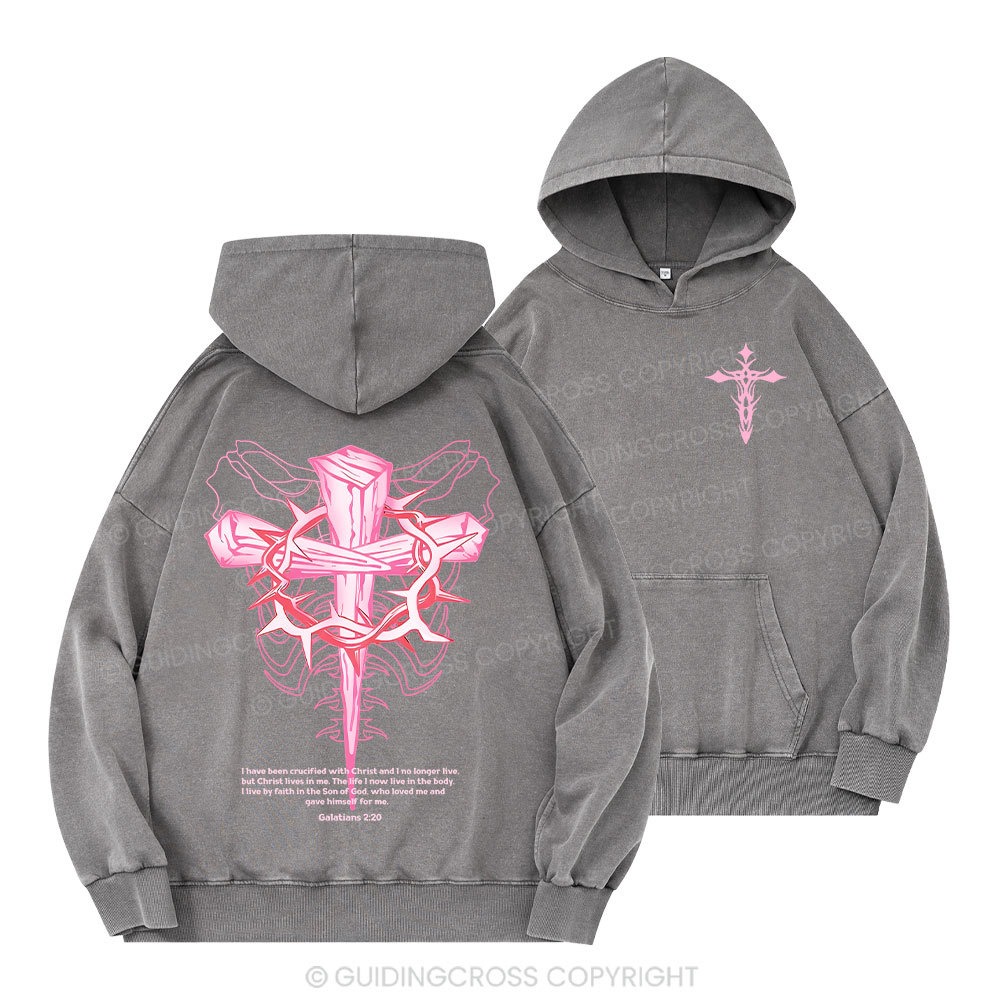 Christ Lives In Me Christian Washed Hoodie 