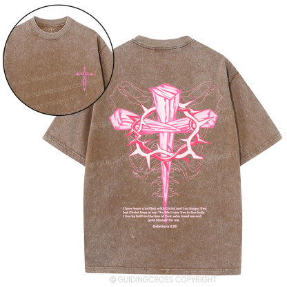 Christ Lives In Me Christian Washed T-Shirt