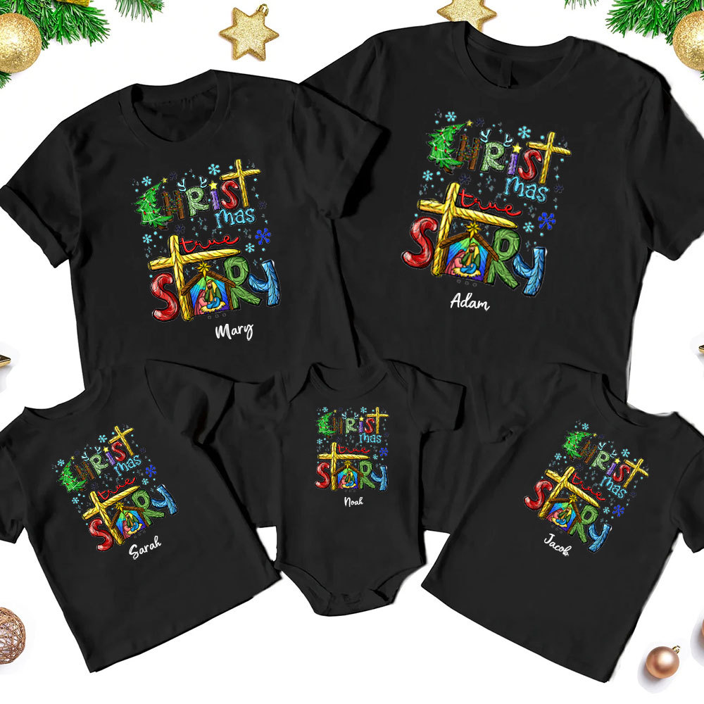 Christ MAS True Story Christmas Family Matching Shirts