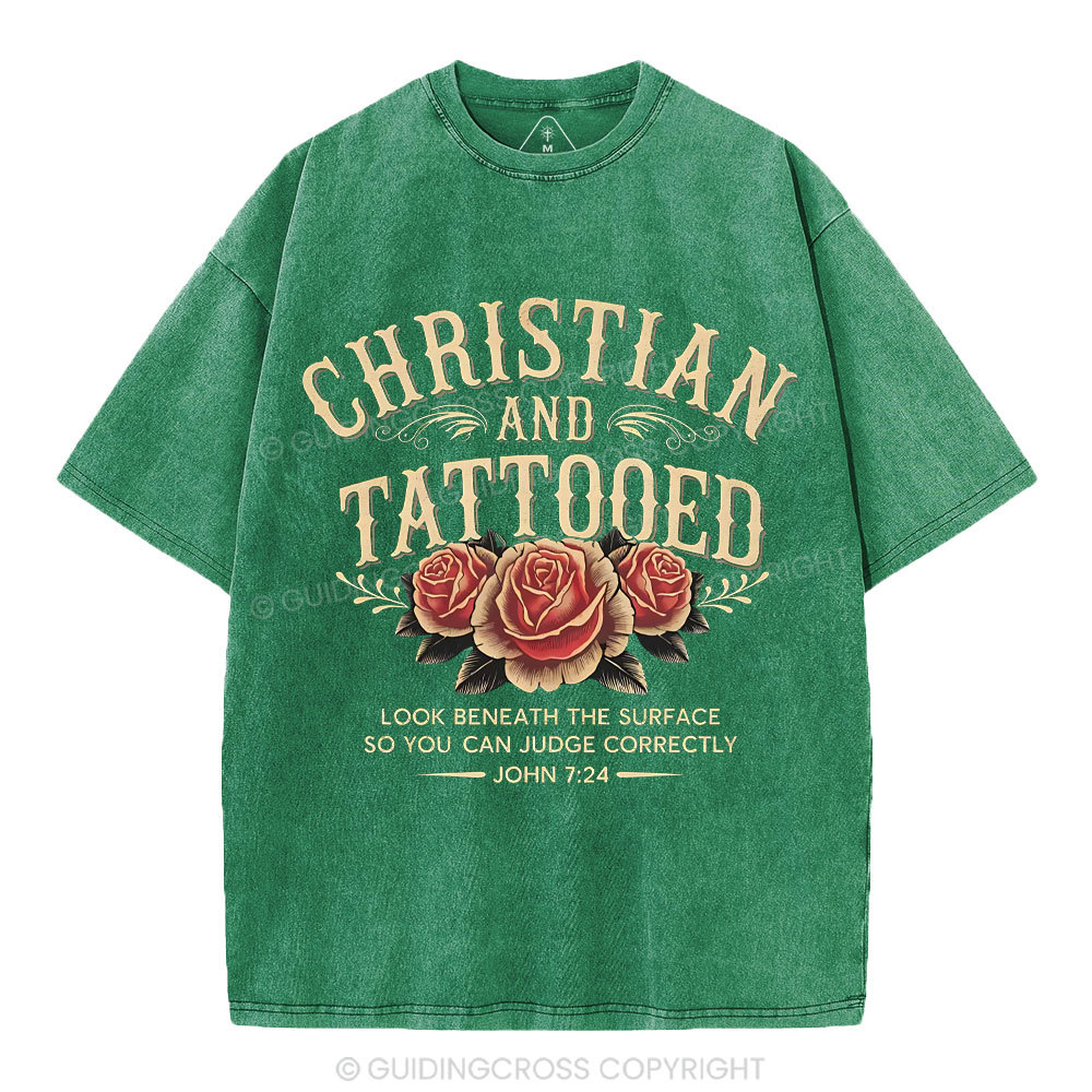 Christian And Tattooed Christian Washed T-Shirt