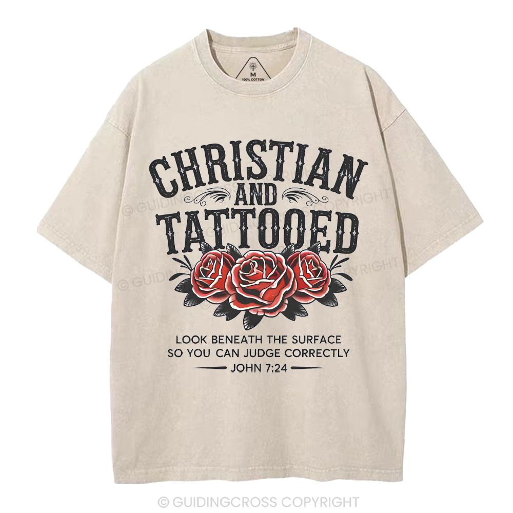 Christian And Tattooed Christian Washed T-Shirt