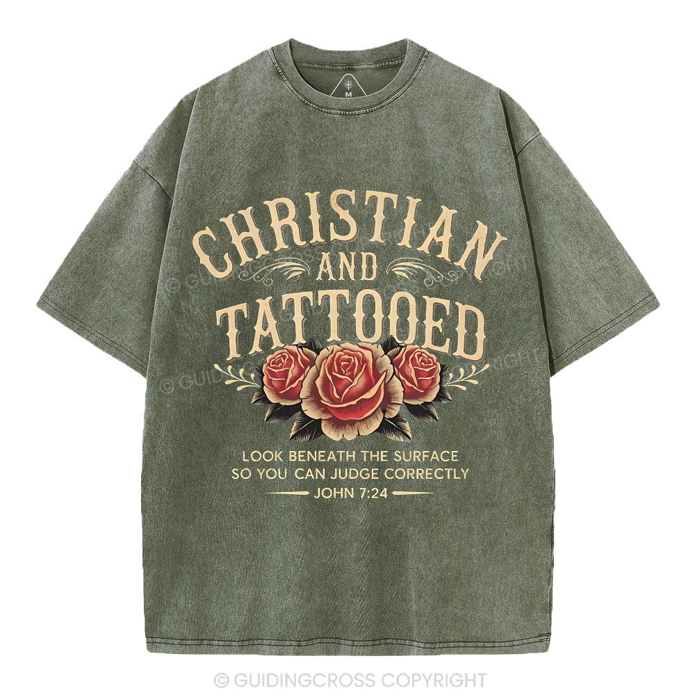 Christian And Tattooed Christian Washed T-Shirt