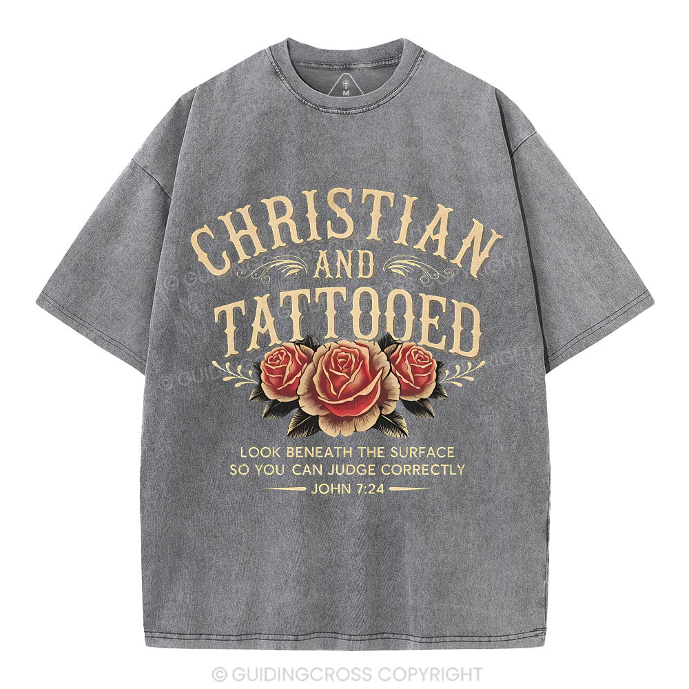Christian And Tattooed Christian Washed T-Shirt