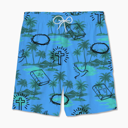 Christian Blue Hawaiian Shirt