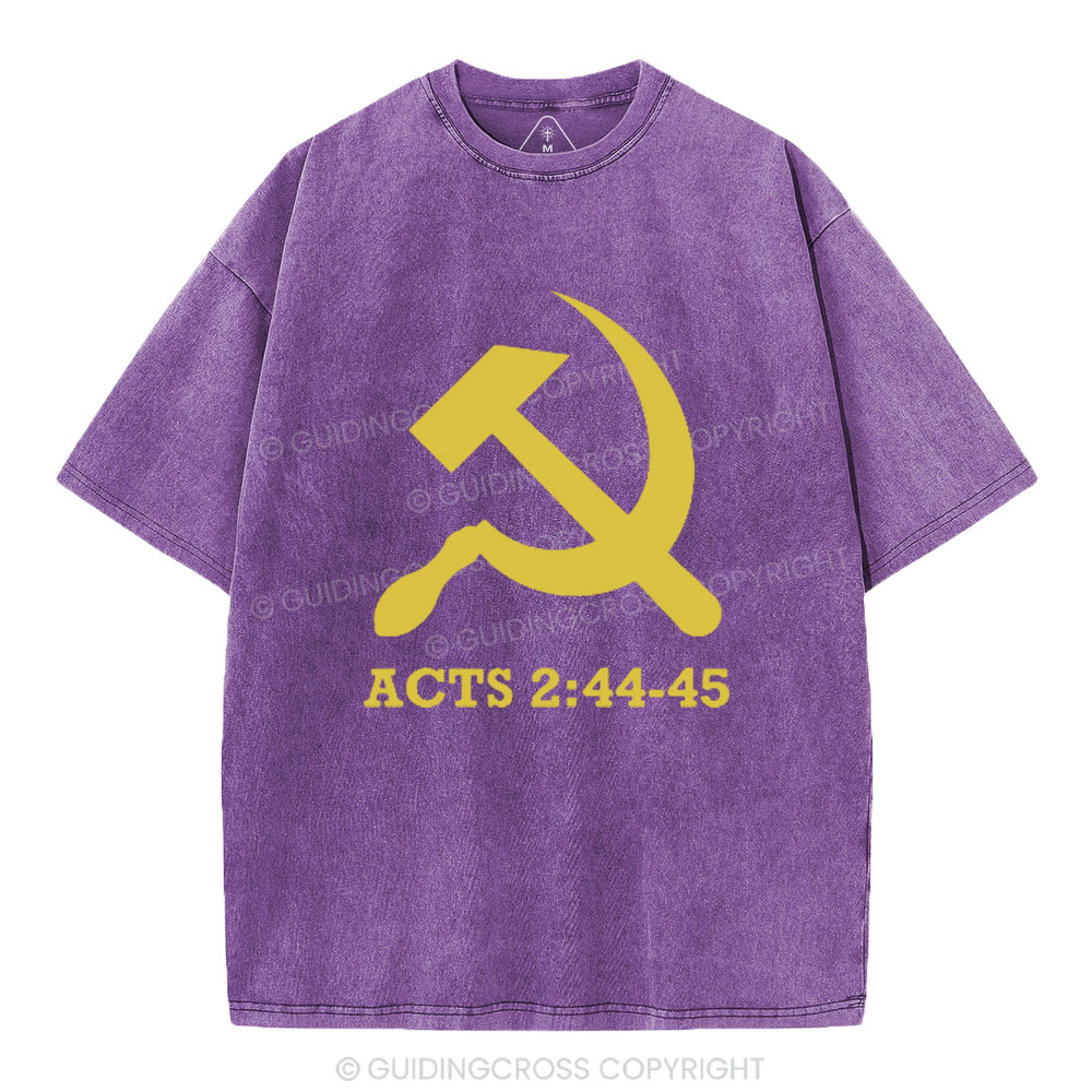Christian Communism Acts Christian WASHED t-shirt