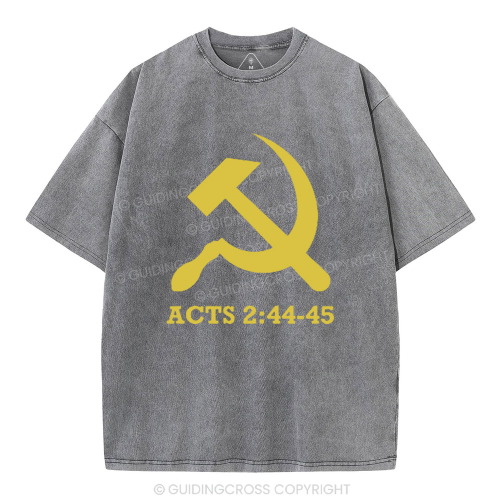 Christian Communism Acts Christian WASHED t-shirt