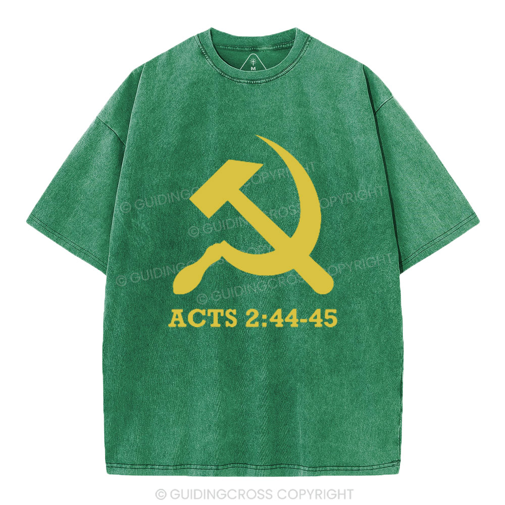 Christian Communism Acts Christian WASHED t-shirt